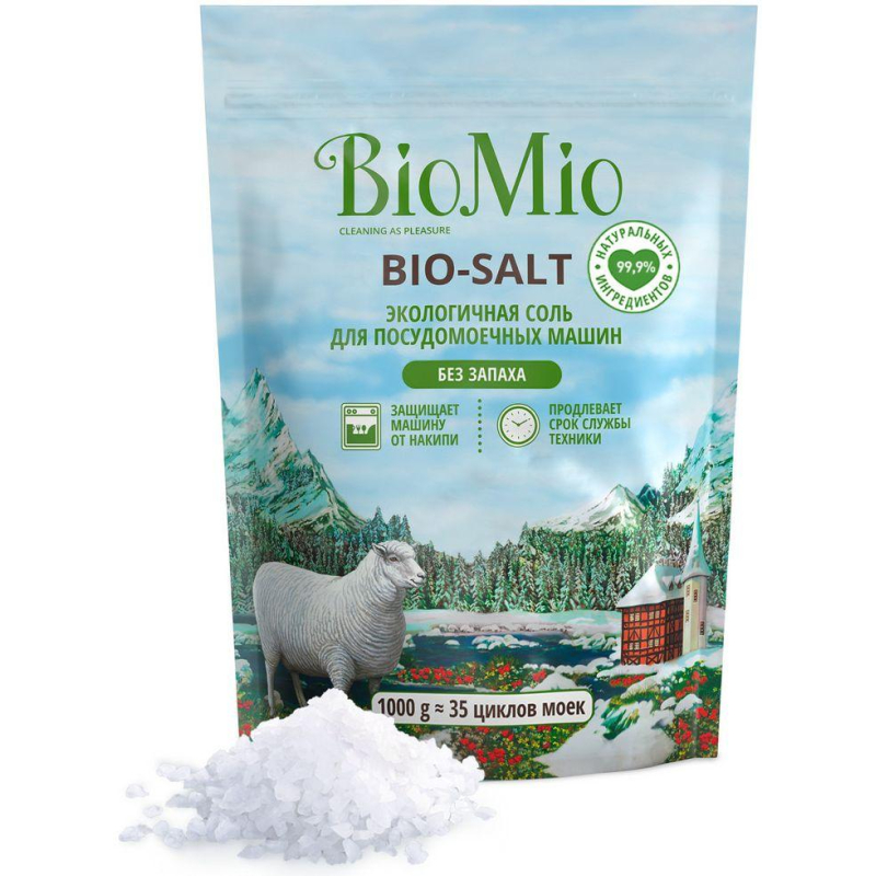 Соль для посудомоечных машин BioMio BIO-SALT без запаха 1кг