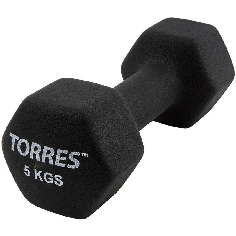 Гантель TORRES 5 кг, PL55015,черный