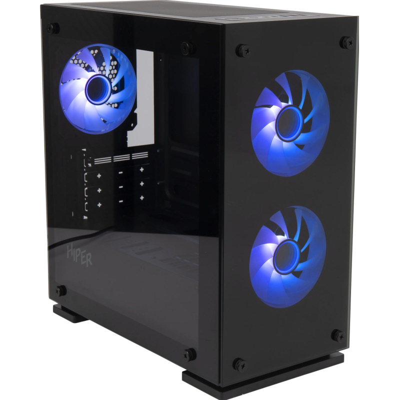 Корпус Hiper M65 черный без БП mATX 3x120mm 2xUSB2.0 1xUSB3.0