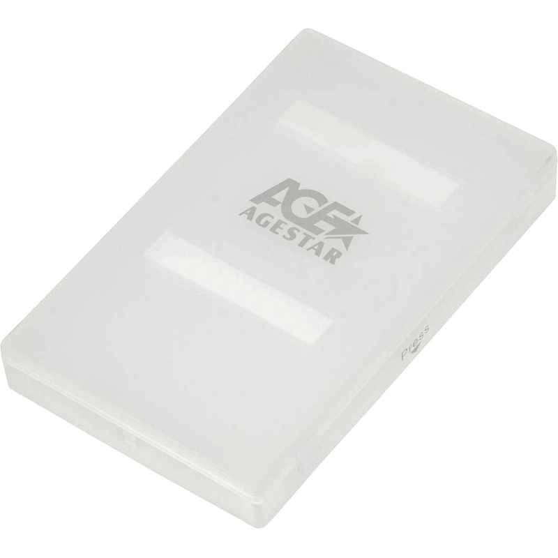Контейнер для HDD/SSD AgeStar SUBCP1 SATA пластик белый 2.5