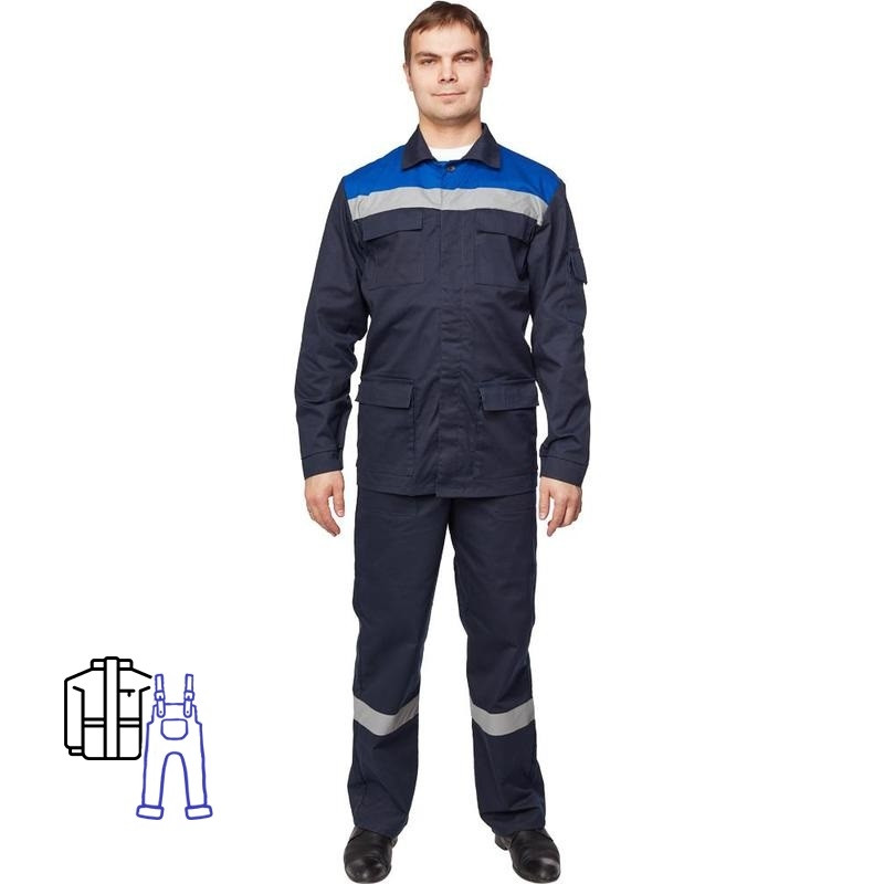 Костюм рабочий летний муж л05-КПК син/вас (р.60-62) 170-176 (Арсенал-СП)