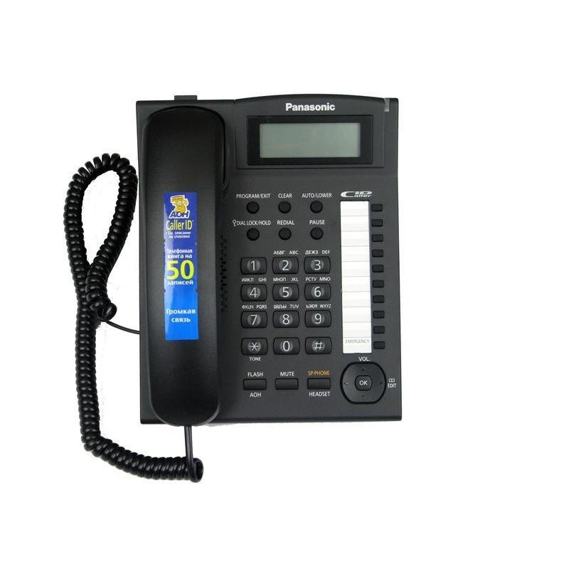 Телефон проводной Panasonic KX-TS2388RUB черный