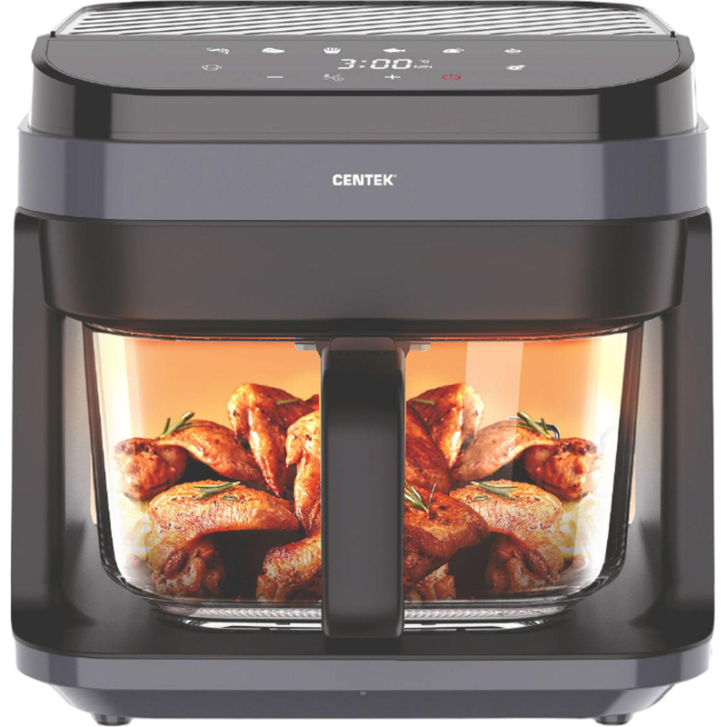 Аэрогриль Centek CT-3101,5,5л, 1350Вт, сенсорное упр., решетка, карбон.тэн