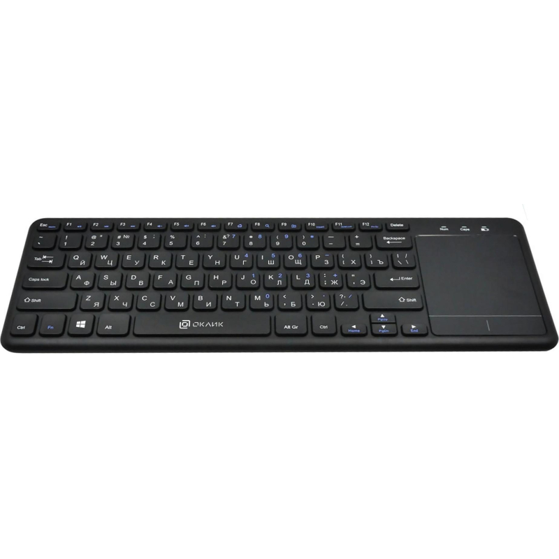 Клавиатура Oklick 830ST черный USB беспроводная slim Multimedia Touch