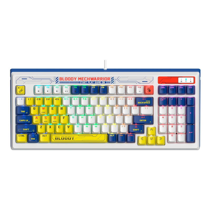 Клавиатура A4Tech Bloody B950 механическая синий/белый USB/LED (B950)