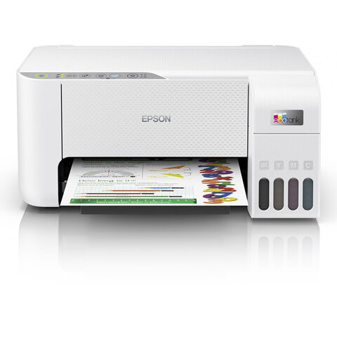 МФУ струйное EPSON L3256 "3 в 1", А4, 33 стр./мин, 5760x1440, Wi-Fi, СНПЧ, белый корпус