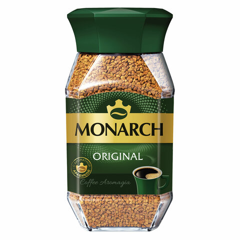 Кофе растворимый MONARCH "Original" 190 г, стеклянная банка, сублимированный