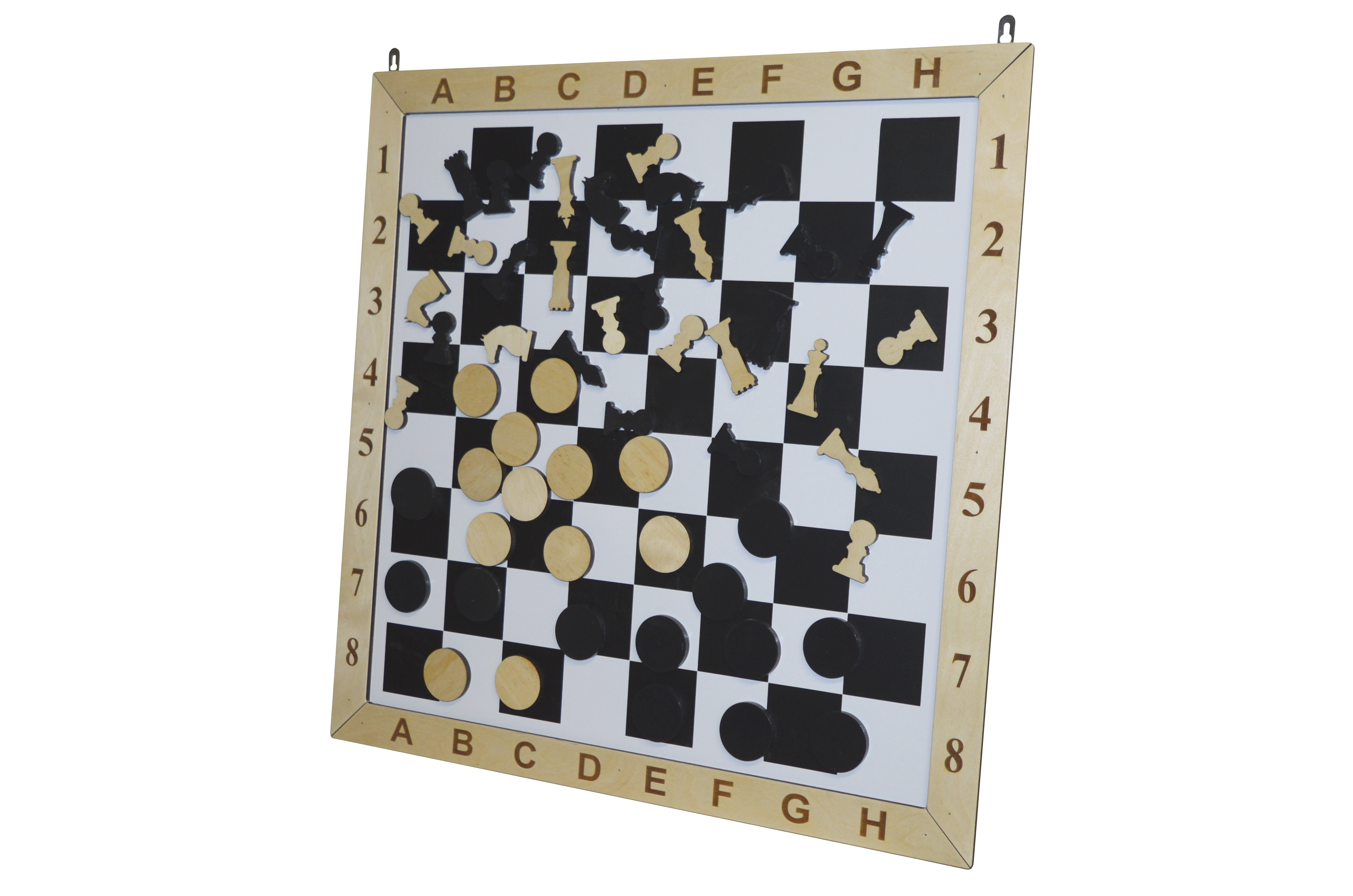 Настенная игра «Шашки+шахматы» 700*700