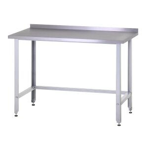 Стол производственный СПРн - 600*600*860 "Norma Inox", борт (полка-обвязка; ножка профильная, тр. 40*40)