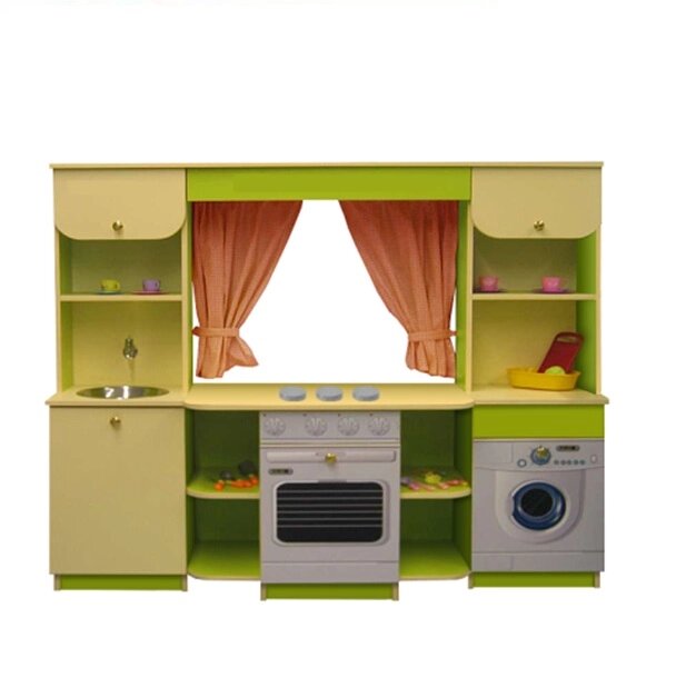 КУХНЯ ИГРОВАЯ ЮЛИЯ С НАКЛЕЙКАМИ (без штор) ЛДСП 1300*450*1200