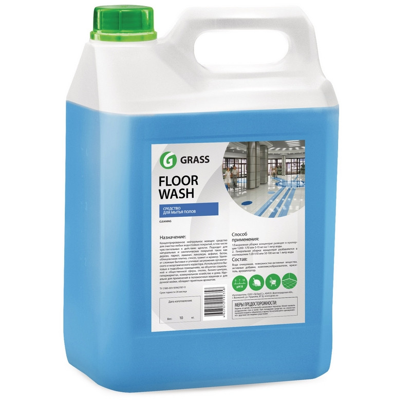 Профхим универсал д/пола и поверх нейтрал конц Grass/Floor Wash, 5кг